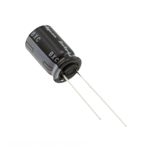 ตัวเก็บประจุแบบ Through Hole 15 ยูเอฟ 250BXC15MEFC10X12.5 CAP ALUM 15UF 20% 250V RADIAL TH - Product Image 1