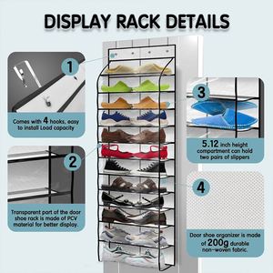 Multipurpose <b>Large</b> Capacity Eco-Friendly Non-Woven Fabric Clothes Shoes Foldable Storage Bag Hanging Organizer - Product Image 4