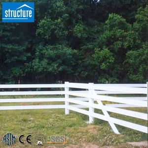 Vielseitige PVC-Paneele im Freien Weißer Vinyl zaun Paddock WPC Metallrahmen Garten Pool Schaf Rinder Sicherheit Quadrat Spalier Natur - Product Image 3