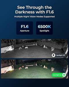 كاميرا أمان LX Outdoor16MP ثنائية العدسة POE مع رؤية بانورامية للكشف عن الحركة تتبع تلقائي لكاميرا IP للرؤية الليلية الملونة - Product Image 6