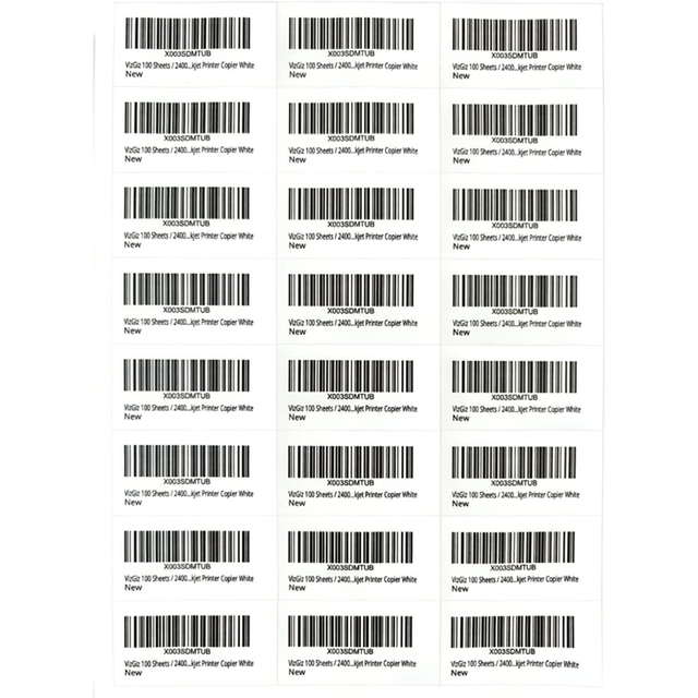 Clear Printing 24 Ups A4 Size Inkjet Laser Labels Self Adhesive Office Address Folder Label Sticker