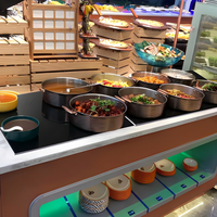 Cuisinière à induction encastrable commerciale pour hôtels et buffets de restauration, réchaud à induction à température réglable
