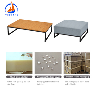 Juego de Patio de lujo Juego de muebles de exterior 2024 Colección de 9 asientos Madera mixta de aluminio de China para patio al aire libre - Product Image 4