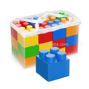 Blocchi Jumbo di plastica per i più piccoli interni ed esterni a 8 punti grandi blocchi di lasciar andare impilando mattoni da costruzione - Product Image 4