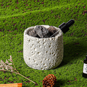 Récipient vide en pierre d'encens pour bricolage Ornements de parfum sans feu Texture de ciment Aromathérapie Bougie <span class=keywords><strong>parfumée</strong></span> Tasse Vacances Diwali - Product Image 5