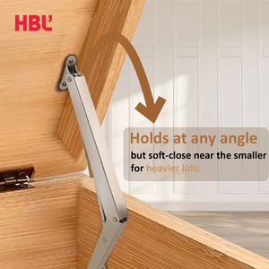 Hbl Tủ mềm đóng thủy lực bản lề an toàn dừng lại ở bất kỳ góc độ cho ngực hoặc băng ghế dự bị im lặng chống Pinch tay đồ nội thất phần cứng - Product Image 4