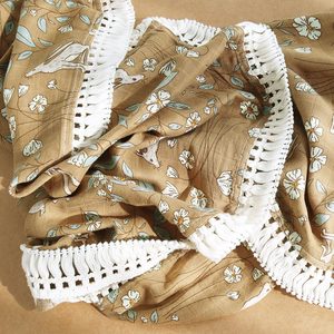 2024 sơ sinh hữu cơ tre bông gạc hoa thiết kế rắn bọc trung tính muti-sử dụng tua chăn bé Muslin Swaddle chăn - Product Image 6