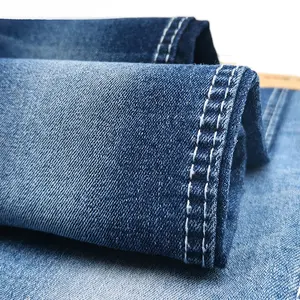 Aufar 9.5oz Slub Cheap Wholesale High Stretch Twill Jean Knitted Denim Fabric Ready Goods Denim Fabric Factory S34B990-3