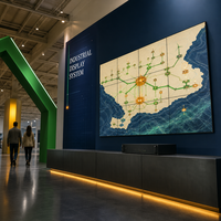 Mur vidéo LCD industriel 55 pouces avec cadre de 0,88 mm, écran de jonction 24/7 pour centre de commande énergétique