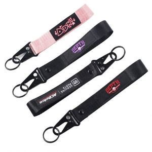 Wholesales Brand Name Logo Embroidered Custom Woven Motorcycle <b>Lanyard</b> Keychains - Product Image 2