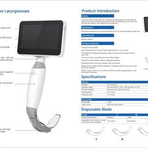 FTL Portátil Reutilizable Veterinario Instrumento Handheld Video Laringoscopio y Hospital Médico Endoscopio Set - Product Image 6