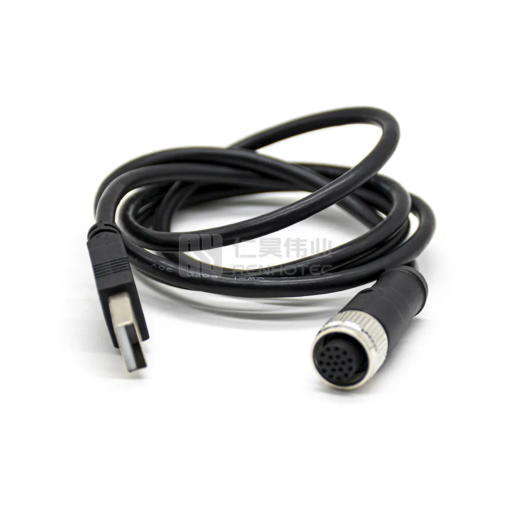 USB zu Stecker M12 Kabel 5-poliger 5-poliger Kabel anschluss mit 2m