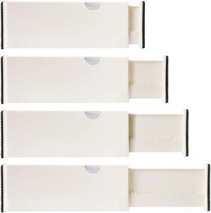 Adjustable ABS Plastic Clothes Drawer Divider Expandable Space-Saving Modern Organizer for Bedroom Bathroom Kitchen - Product Image 1