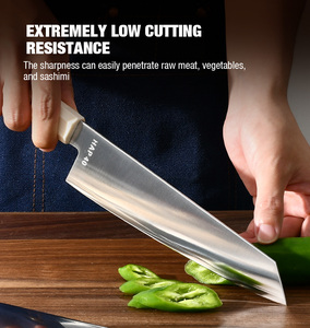 Manche en ivoire artificiel blanc 3 revêtements en acier composite HAP-40 acier Gyuto couteaux de chef ensemble de couteaux de cuisine <span class=keywords><strong>japonais</strong></span> - Product Image 3