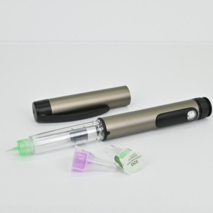 Pena injeksi Insulin logam kualitas tinggi dapat digunakan kembali kartrid 3ml desain tahan lama 80 unit kapasitas Model V1 untuk rumah - Product Image 1