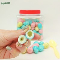 SuperLoves – Chewing-gum œuf de Pâques fantaisie, motif moucheté, 5g*120pcs*24 pots, idéal pour les fêtes d'enfants, vente en gros, prêt à consommer, 12-24