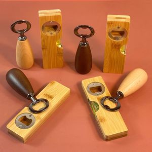 Abridor de botellas de bambú personalizable, abridor de cerveza para fiestas en bares/lounges, destornillador con logotipo imprimible - Product Image 1