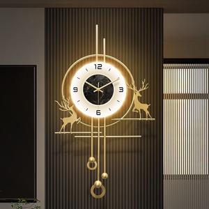 46x80CM <span class=keywords><strong>M</strong></span> Große Wanduhr aus Metall mit LED-Nachtlicht, personalisierte Wandkunst, Dekoration für Zuhause, Hängeuhr, Dropshipping DDP - Product Image 3