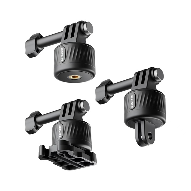 NEEWER Action Camera Accessories Magnetic Quick Release Tripod Mount Adapter Set for GoPro Hero 13 11 10 9 8 Max Osmo Insta360