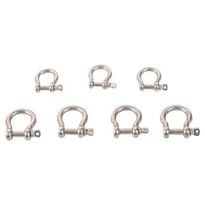 100 PCs staccabile uccelli volanti corda fibbie D/U/O forma anelli collare di cane pappagalli guinzaglio corda in acciaio inox chiusura a vite - Product Image 5