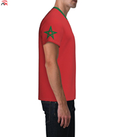 Ensemble de football d'été à manches courtes avec t-shirt drapeau du Maroc, cadeau personnalisé pour les fans de mode, article de football pour événements sportifs