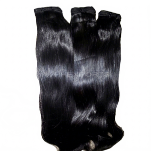 RVHHE A26 Cabello Humano Virgen Remy Indio al por Mayor de Fábrica, Liso Sedoso con Ondas, Doble Trama a Máquina, 100g/unidad, Todos los Colores Disponibles - Product Image 1