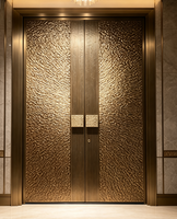 Puerta de Entrada Doble de Aluminio Fundido a Mano, Moderna y de Lujo, Personalizada, de Alta Gama y Seguridad