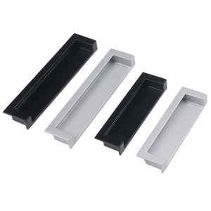 Zinc Alloy Concealed Handle Rectangle Minimalist Wardrobe <b>Sliding</b> Door <b>Drawer</b> Handle Easy Installation - Product Image 2