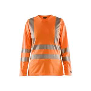 BLAKLADER - 348510135300XXXL T-shirt haute visibilité femme manches longues Orange - EAN 7330509645390 HI-VIS WORKWEAR - Product Image 1