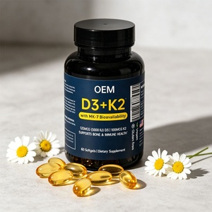 Gélules de vitamine D3 <span class=keywords><strong>K2</strong></span> à base de <span class=keywords><strong>plantes</strong></span> naturelles, sans OGM, sans gluten, avec huile de noix de coco pour le soutien des os et du système immunitaire - Product Image 4