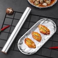 Rollo de Papel de Aluminio Comercial con Revestimiento Suave de Grado Alimenticio, 45 cm x 300 m, para Servicio de Alimentos, Hoteles, Restaurantes, Cantinas, Venta al por Mayor