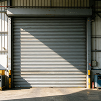 Porte à enroulement électrique automatique pour bâtiment industriel, cadre en alliage d'aluminium soudé renforcé ignifuge, garantie de 2 ans