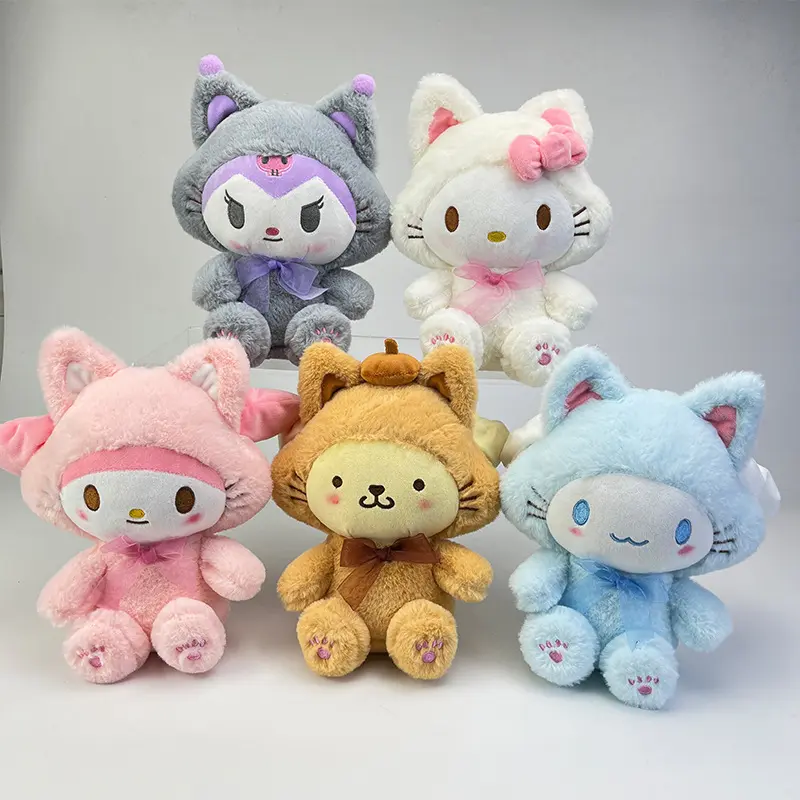 Pelúcia Bonito Mini Brinquedo Animal Desenhos Animados Personalizados Kitty Pom Pom Purin Cinnamoroll Favor Do Partido Stuffed Figura Boneca Decoração de Casa Presente