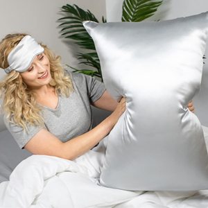 Taie d'oreiller <span class=keywords><strong>de</strong></span> luxe personnalisée avec logo, 100% soie, taille Queen, soie <span class=keywords><strong>de</strong></span> mûrier biologique 6A - Product Image 2