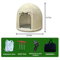 Tente gonflable de grande capacité pour camping en plein air tente pliante rotative épaissie et étanche à la pluie
