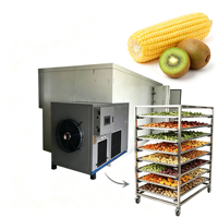 Séchoirs industriels de type plateau et déshydrateurs alimentaires adaptés aux fruits, aux poissons, alimentés par une pompe à chaleur, construction en acier inoxydable