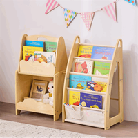 Organizador de Juguetes de Madera de Alta Calidad para Niños, de 5 Niveles, Seguro para Dormitorio y Sala de Estar