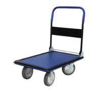 Carretilla de Plataforma con Neumáticos Inflables de 8 Pulgadas Resistentes a Impactos, con Mango Plegable, para Almacén y Entrega