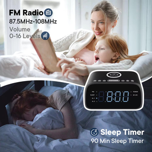 Lámpara de Noche RGB Personalizada para Hotel con Cargador Inalámbrico de 15W, Reloj Despertador Digital, Altavoz Bluetooth y Función Snooze - Product Image 2