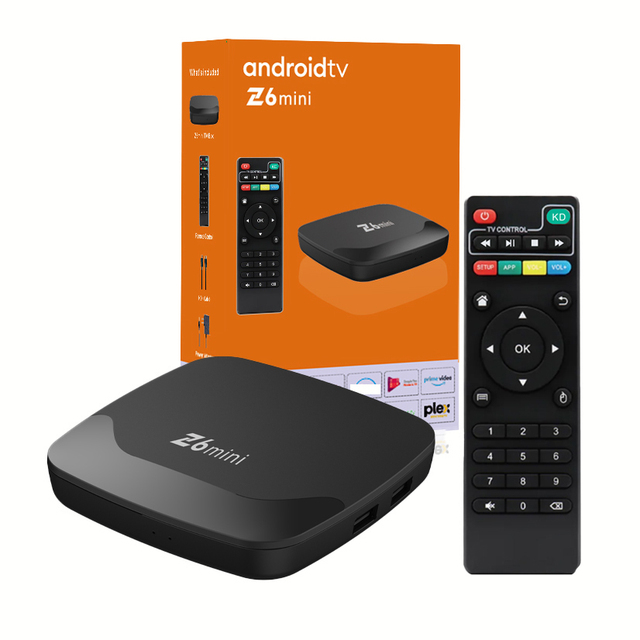 Factory Supply Z6 Mini ATV OS Tv Box Android 13 Media Player Smart TVBox Quad Core 5G 4K Cheap Price Set-Top Box