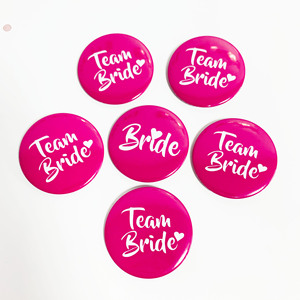 Insignias Rosa Fuerte/Blancas para la Novia y el Equipo <span class=keywords><strong>de</strong></span> la Novia, Decoraciones para <span class=keywords><strong>Despedida</strong></span> <span class=keywords><strong>de</strong></span> <span class=keywords><strong>Soltera</strong></span>, Fiesta <span class=keywords><strong>de</strong></span> Boda X0042 - Product Image 3