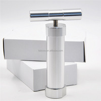 Presse à pollen en aluminium à action poussoir 138x82mm, broyeur à tabac à poignée en T, moulin à herbes, outils et accessoires manuels pour fumeurs