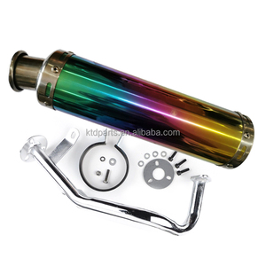 Глушитель выхлопной трубы KTD GY6, серебристый глушитель для скутера, мопеда, мотоцикла, 50 куб. См - Product Image 4