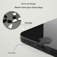 Bouchon anti-poussière en silicone étanche pour téléphone, pour port de charge Micro USB, Type-C et Lightning pour iPhone