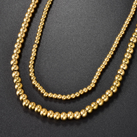 Collier tendance en acier inoxydable plaqué or 18 carats avec pendentif turquoise pour amoureux, chaîne à maillons, idéal pour anniversaire, pour femmes et hommes, vente en gros