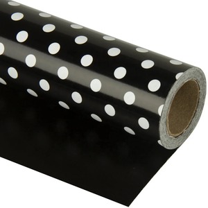 Rollo de Papel de Embalaje para Regalos, Personalizado, Ecológico, Reciclable, con Puntos Negros, Recubierto de PE, Impermeable, de Doble Cara, Digital - Product Image 1