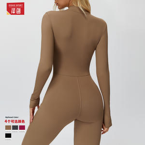 Traje Deportivo de Yoga para Mujer Disko Sport, Forrado de Felpa, con Cierre de Cremallera, Cálido, de Pierna Ancha, Modelo ELT9527 - Product Image 5