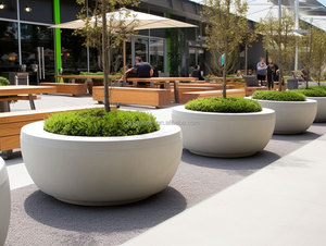 Moderno banco esterno <span class=keywords><strong>fioriera</strong></span> scatola GRC in fibra di vetro in cemento fiori vasi da giardino fioriere - Product Image 3