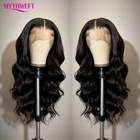 Perruques de cheveux humains avec dentelle transparente HD 13x4 13x6, pré-épilées, perruque avec closure 4x4, perruque frontale sans colle en dentelle, style brésilien Body Wave