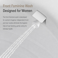 WC intelligent électrique moderne avec siège chauffant en céramique, bidet intégré, télécommande et évacuation en S incluse